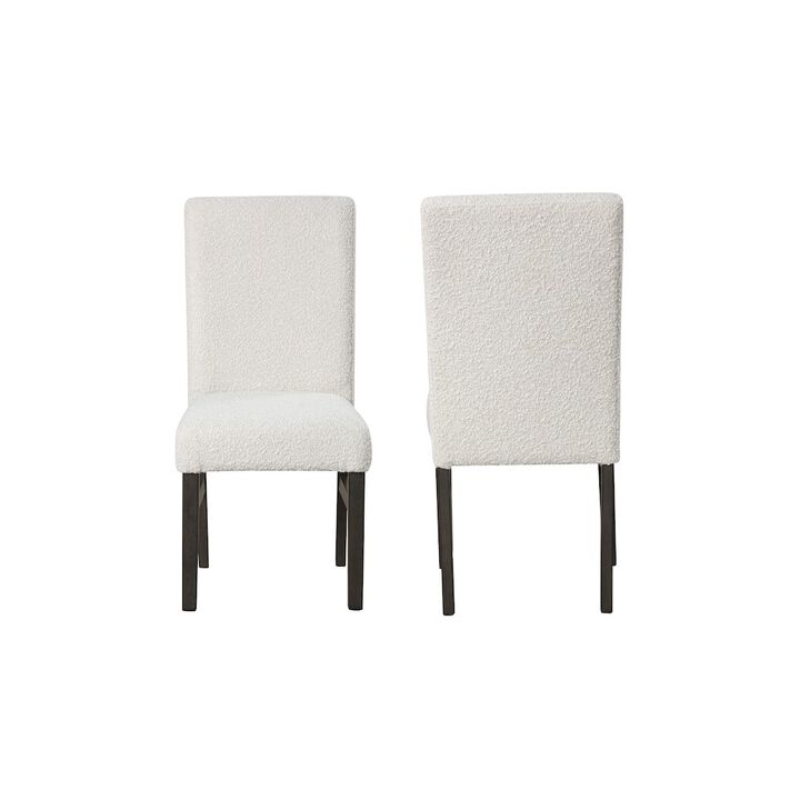 New Classic Furniture High Line Upholstered Dining Chair (Set of 2), White