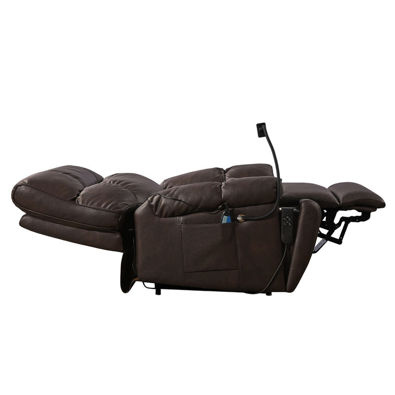 Electric Power Lift Recliner Chair with Massage, Heat & Phone Holder