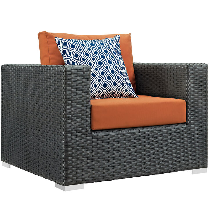 Sojourn 10 Piece Outdoor Patio Sunbrella Sectional Set - Canvas Tuscan