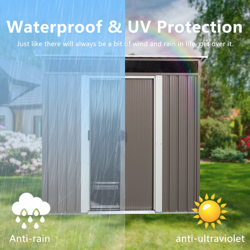 6FT X 5FT Outdoor Metal Storage Transparent Plate
