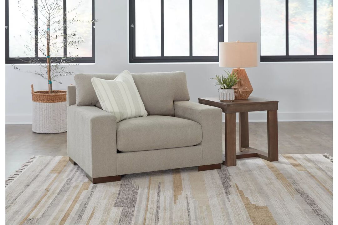 Maggie Flax Oversized Chair