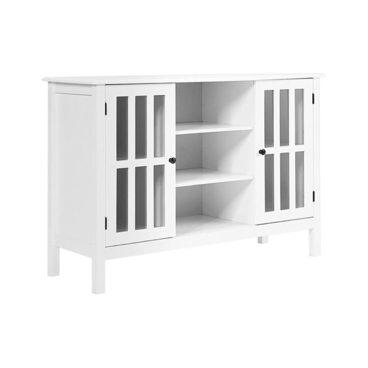 Hivvago Wooden TV Stand Console Cabinet for 50 Inch TV