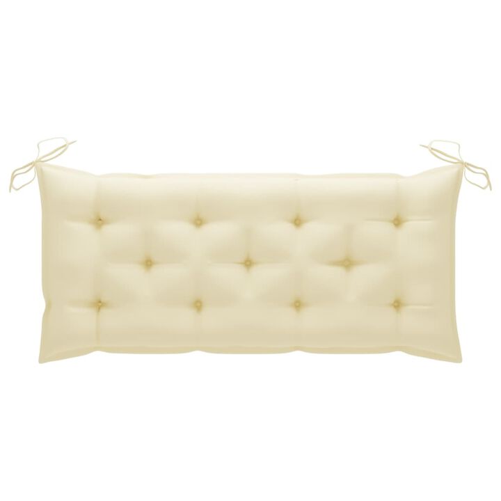 vidaXL Garden Bench Cushion Cream White 47.2"x19.7"x2.8" Fabric