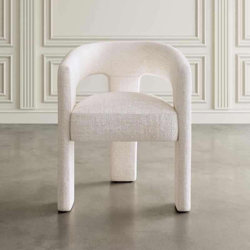Jofran Modern Luxury Jacquard Fabric Upholstered Sculpture Armchair