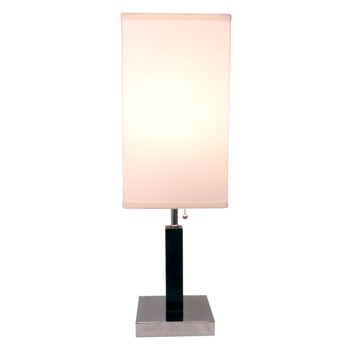 26" H Brown Square Wooden Table Lamp (1 Piece) (0.92/5.55)