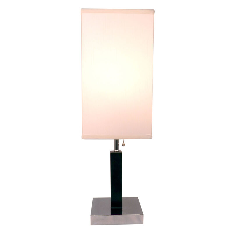 26" H Brown Square Wooden Table Lamp (1 Piece) (0.92/5.55)
