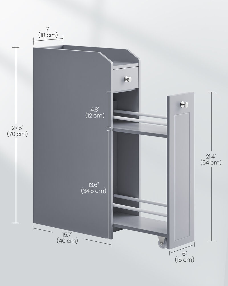 Slim Bathroom Storage Cabinet