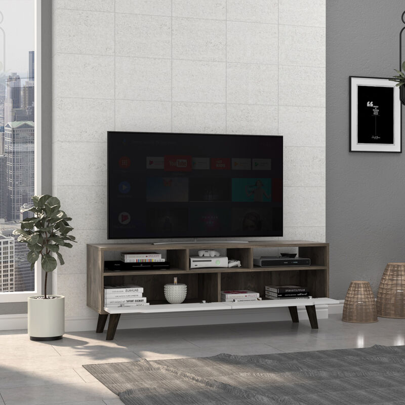 Tv Stand 2.0 For Tv´S Up 52" Bull, Living Room, Dark Brown / White