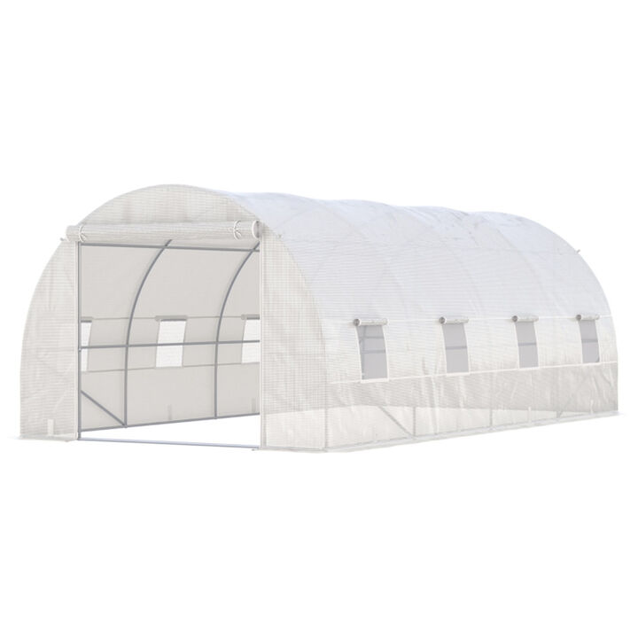 Outdoor Steel Frame Greenhouse Tunnel, Weather-Resistant Garden Warm House