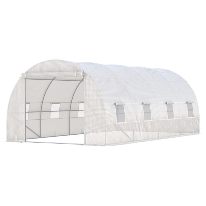 Outdoor Steel Frame Greenhouse Tunnel, Weather-Resistant Garden Warm House