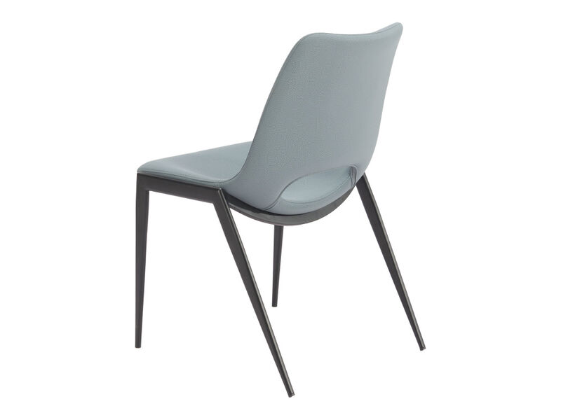 Desi Armless Dining Chair (Set of 2) Azure Gray