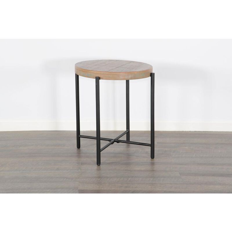Sunny Designs Round  22 Distressed Chair Side Table