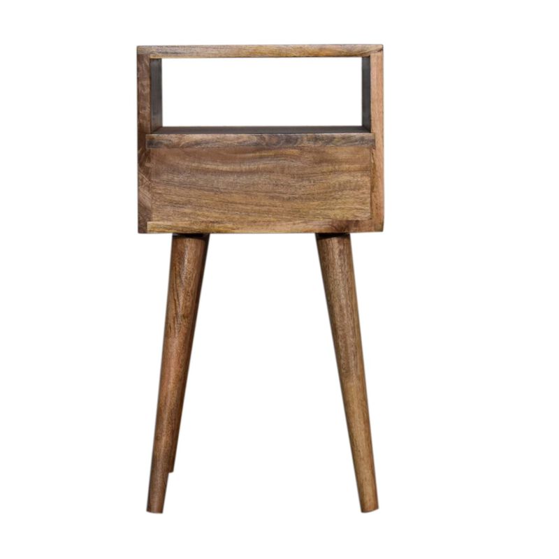 Mini Brick Red Hand  Painted  Solid Wood 1 Drawer NightStand