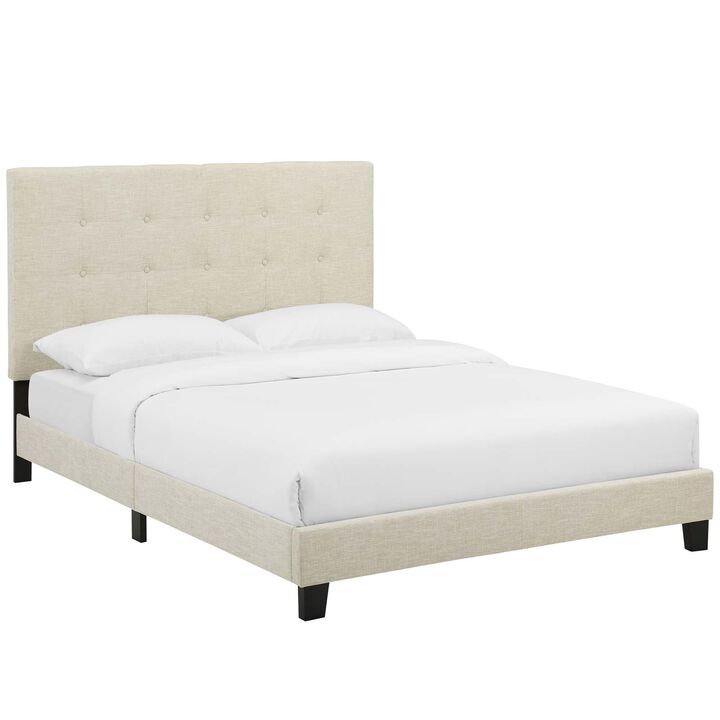 Modway - Melanie Full Tufted Button Upholstered Fabric Platform Bed