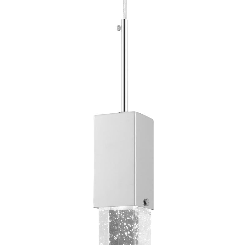Sparkling Night Chandelier Chrome Metal and Acrylic 1 LED light Dimmable Extra Large
