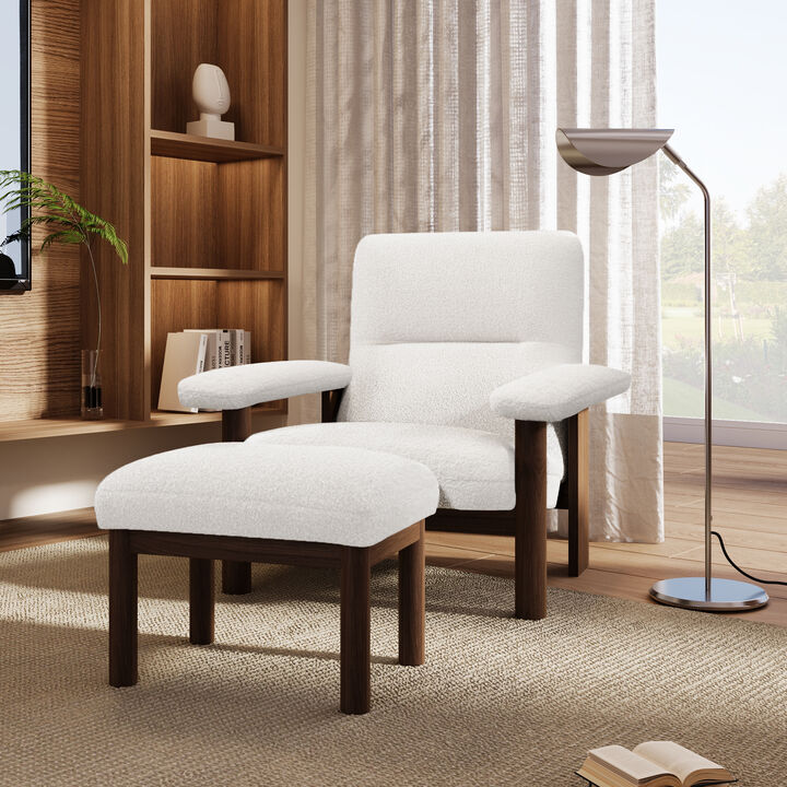 Merax Modern Accent Chair with Ottoman