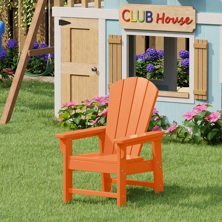 WestinTrends Kids Outdoor HDPE Adirondack Plastic Patio Chair