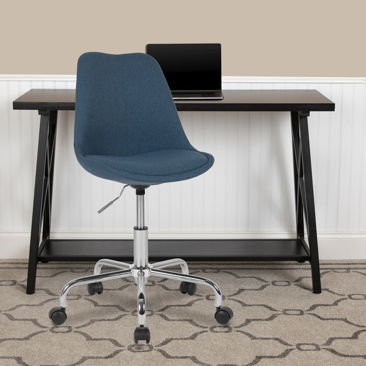 Aurora Series Mid-Back Fabric Task Office Chair with Pneumatic Lift and Chrome Base