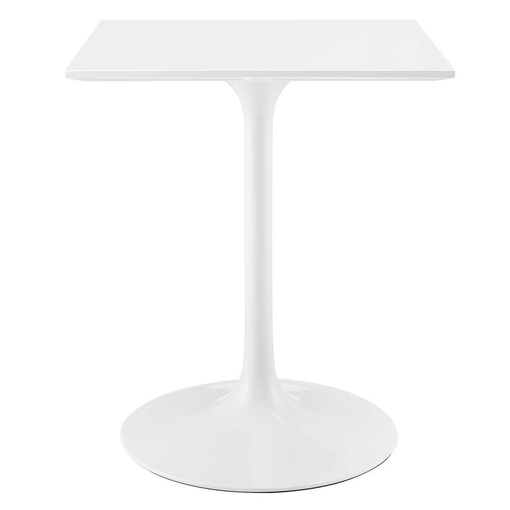 Modway - Lippa 24" Square Wood Top Dining Table White
