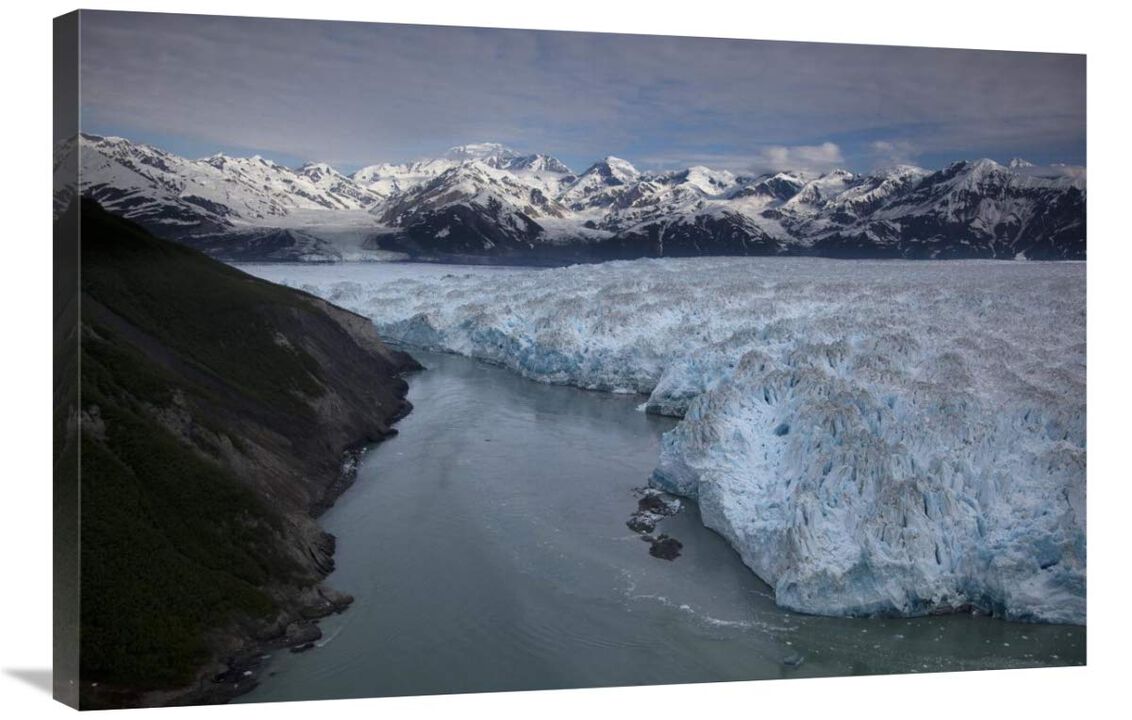 Hubbard Glacier encroaching on Gilbert Point, Wrangell-St. Elias National Park, Alaska-Canvas Art-36x24