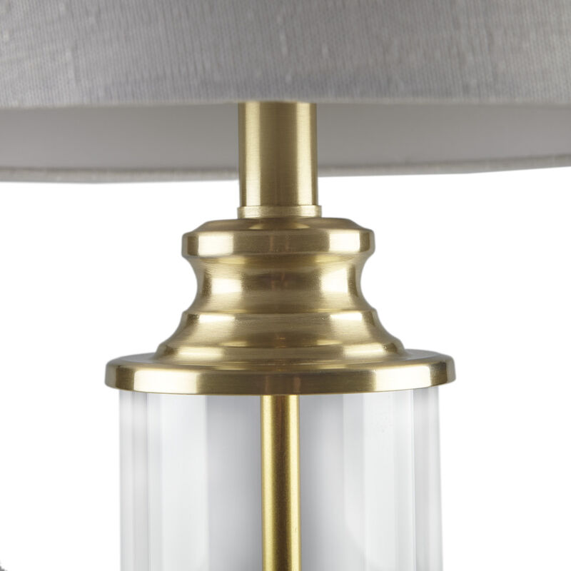 Clarity Glass Cylinder Table Lamp Set Of 2