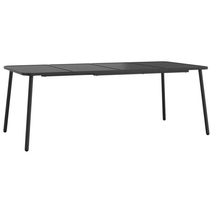 vidaXL Patio Table Anthracite 78.7"x39.4"x28" Steel