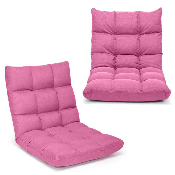 Hivvago 14-Position Adjustable Folding Lazy Gaming Sofa