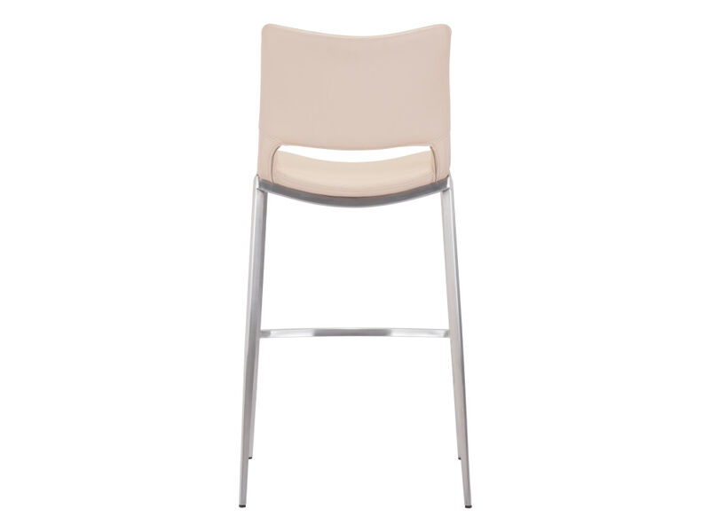 Ace Barstool (Set of 2) Light Pink & Silver