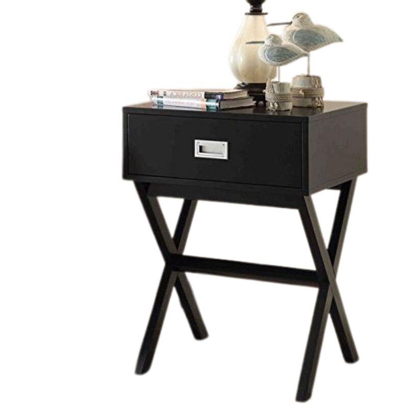 Hivvago Modern 1-Drawer Bedside Table Nightstand End Table