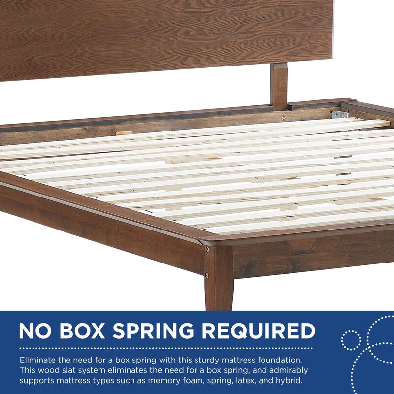 Modway - Astra King Wood Platform Bed Walnut