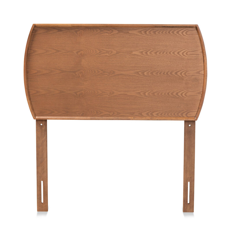Baxton Studio Laurien Mid Century Modern Ash Walnut Finished Wood Twin Size Headboard