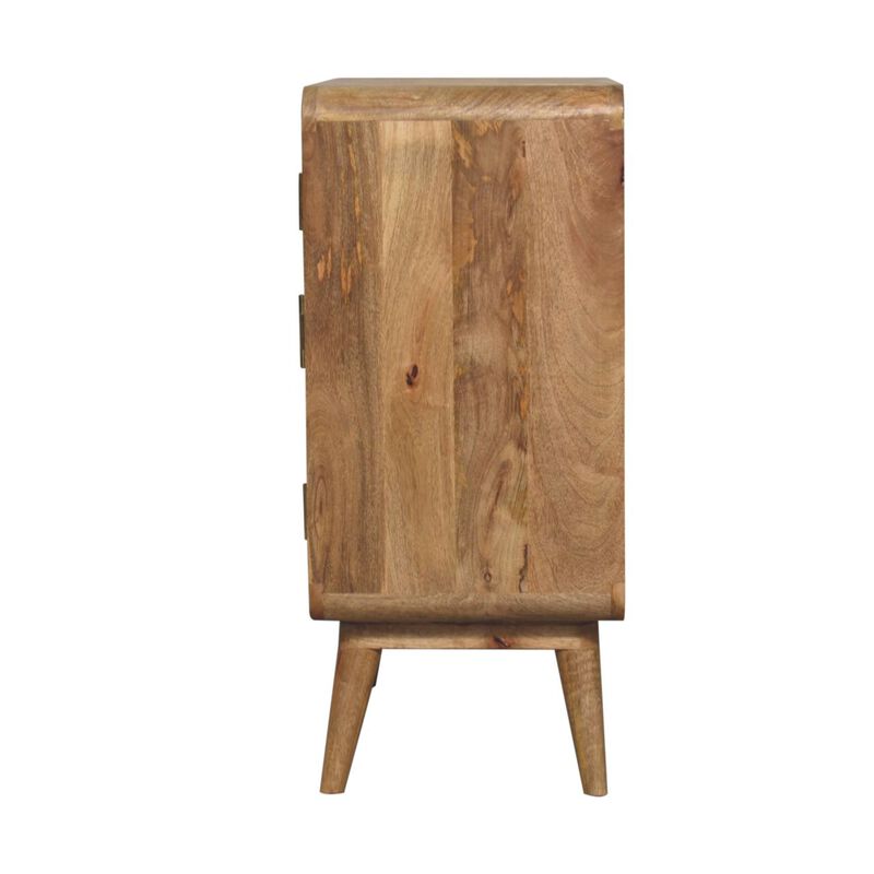 Artisan Furniture Solid Wood T-bar Ridged Cabinet