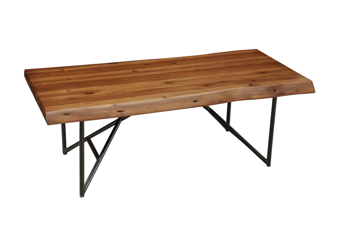 Live Edge Coffee/Cocktail Table, Light Walnut