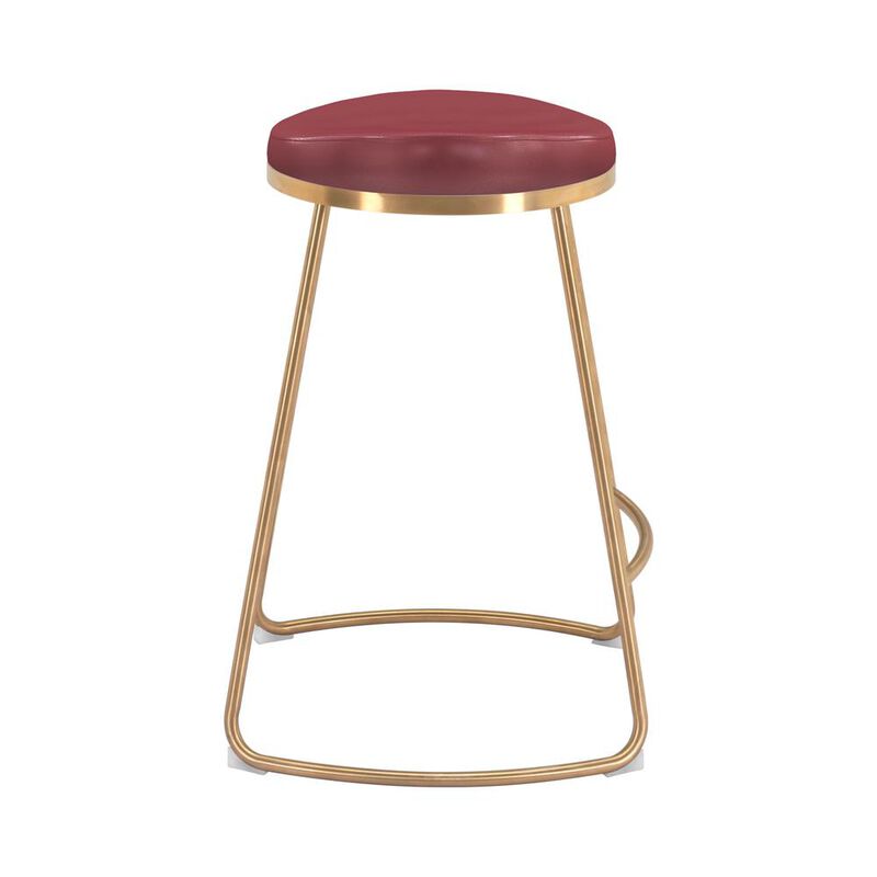 Belen Kox Bree Counter Stool (Set of 2), Burgundy, Belen Kox