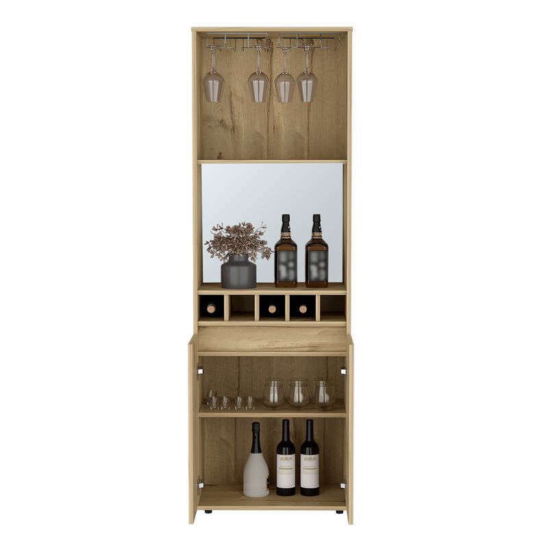 Bar Cabinet Tucson, Living Room, Light Oak