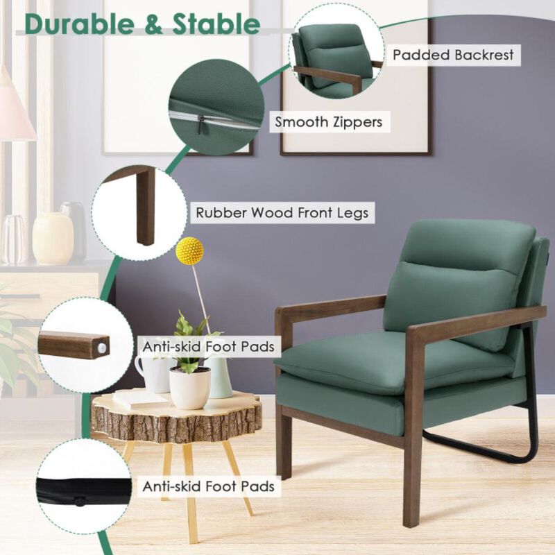 Hivvago Single Sofa Chair with Extra-Thick Padded Backrest and Seat Cushion