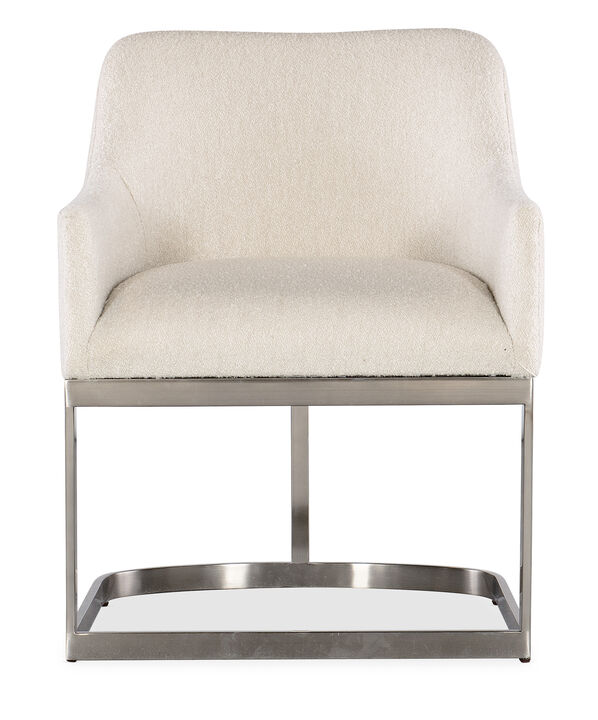 Modern Mood Upholstered Armchair with Metal Base
