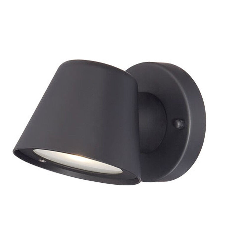 Hivvago Matte Black LED Short Cone Wall Light