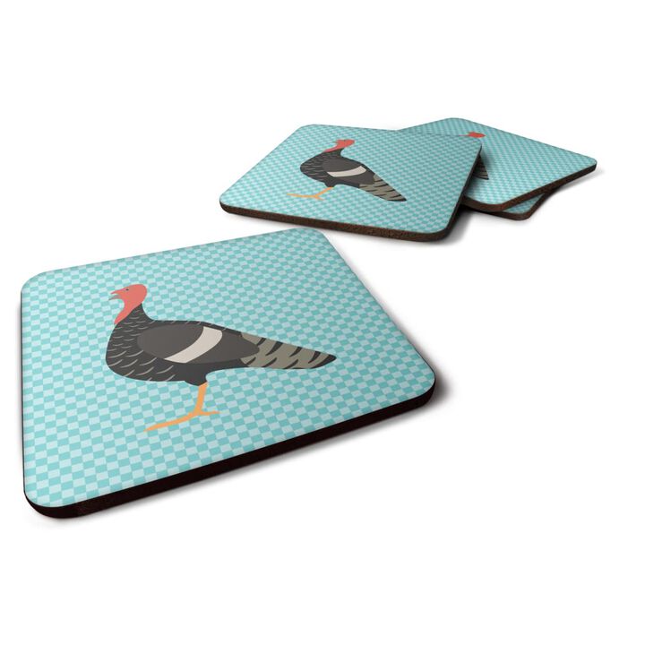 Caroline's Treasures Marragansett Turkey Blue Check Decorative coasters, 3.5, Multicolor
