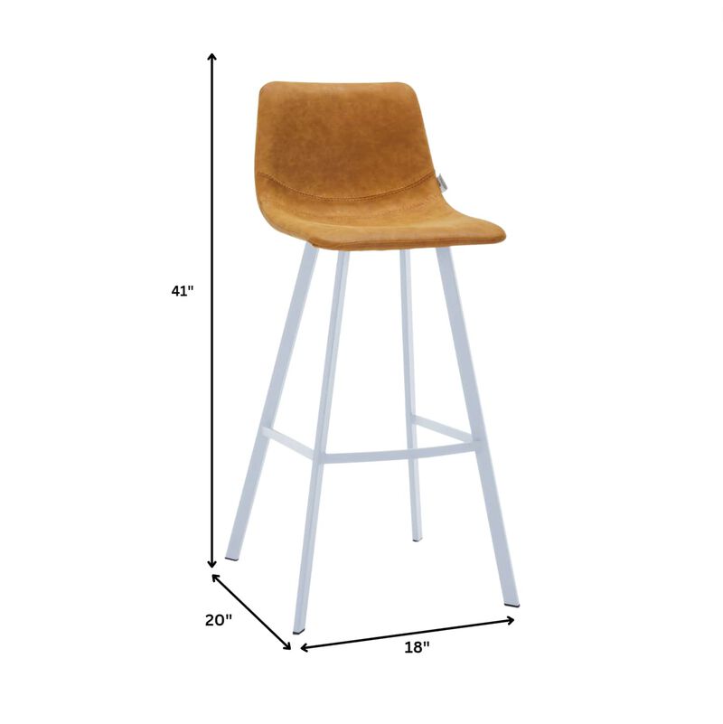 Elland - Bar stool -Light Grey- White Base