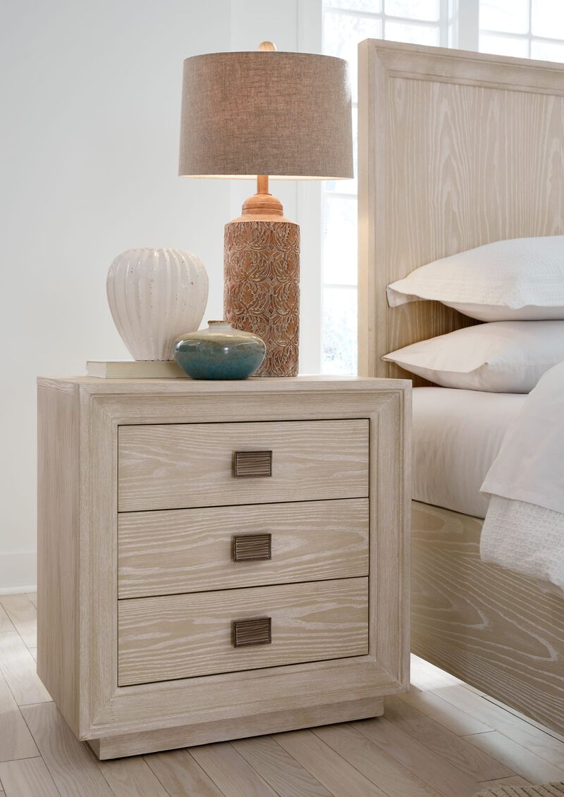 Maxime Three Drawer USB-Charging Nightstand
