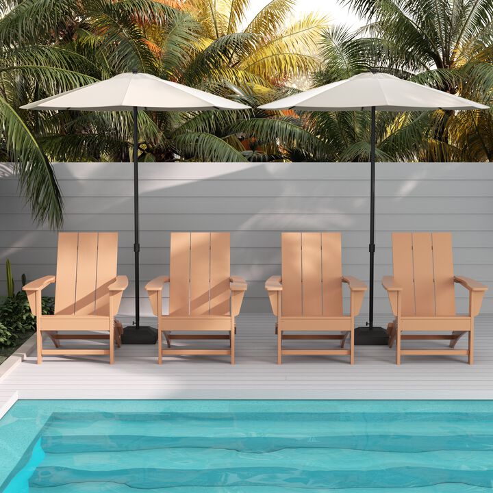 WestinTrends Modern Folding Adirondack Chair (Set of 4)