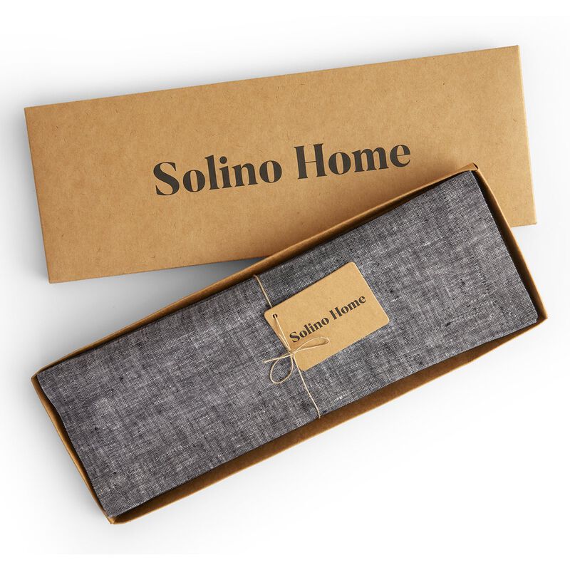 Solino Home 100% Pure Linen 14 x 19 Inch Placemats Set of 4 | Athena