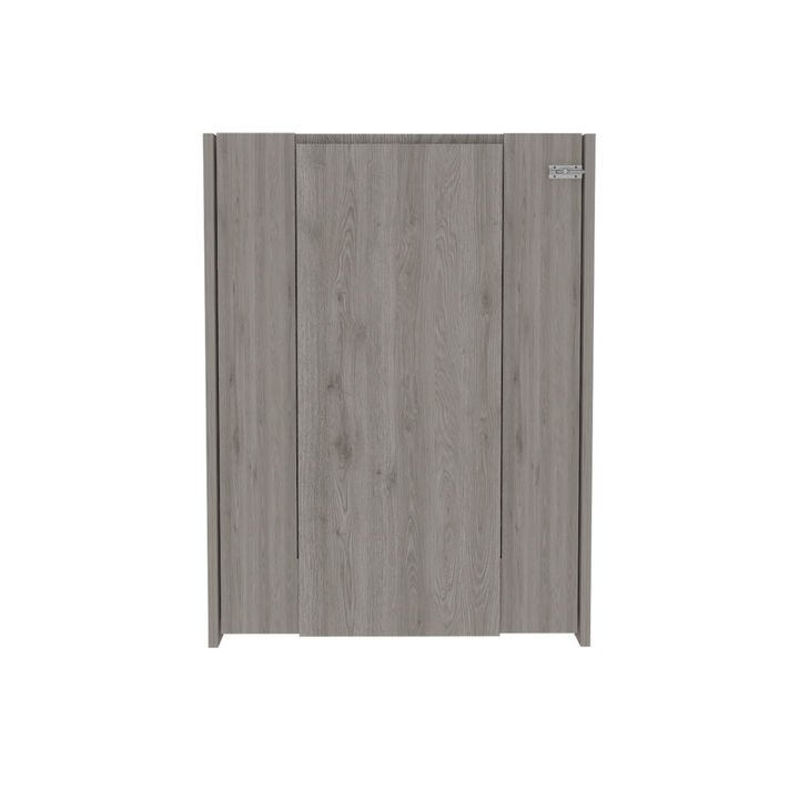 Vatta Wall Foldable Table, Seven Interior Shelves, Extending Table - Light