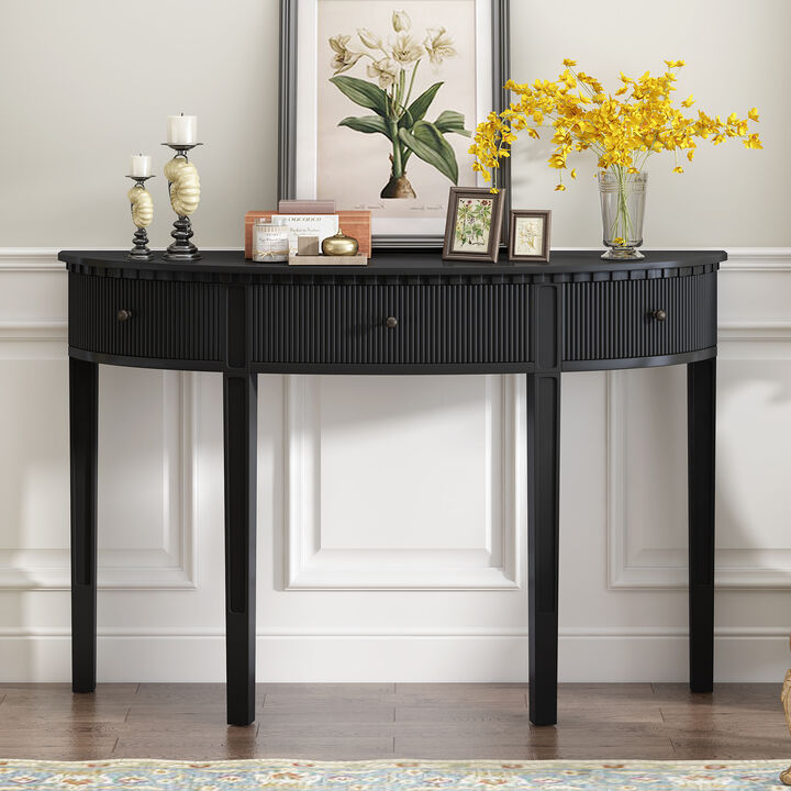 Merax Minimalist Pine Veneer Console Table