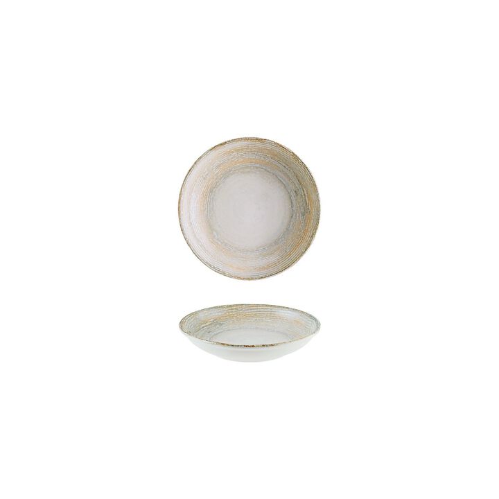 Patera dia.6" h:1.5" 11 oz. Round Decorated Porcelain Bowl (Set of 4)