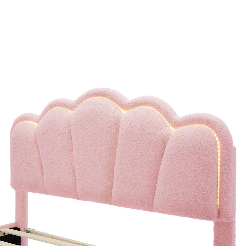 Merax Platform Bed with LED Light