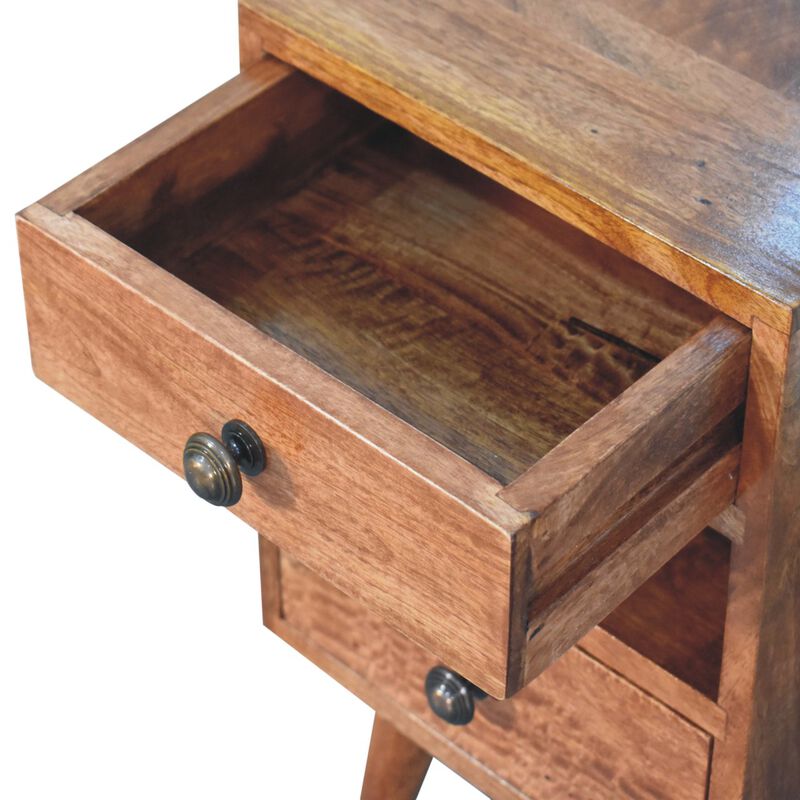 Artisan Furniture Solid Wood Mini Classic Multi Honey Caramel Bedside