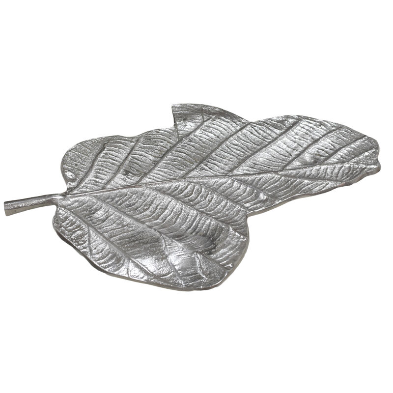 Handmade Decorative Silver Color Coated 7.08 x 4.72 x 0.74 Inches Aluminium Tray 062AB BBH Home's