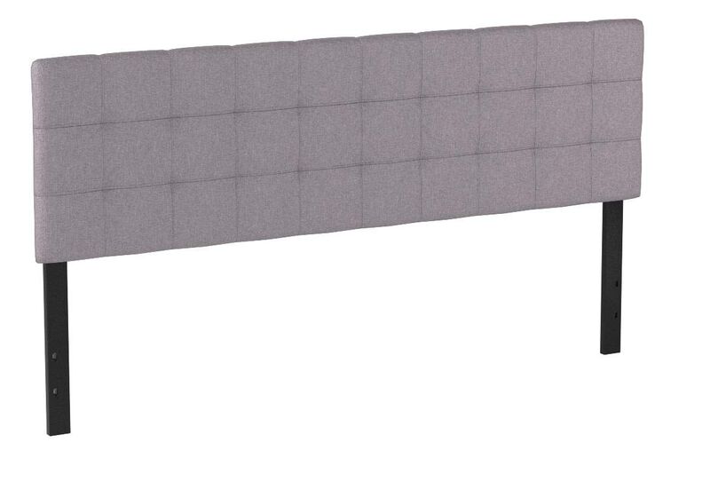 Flash Furniture Bedford Tufted Upholstered King Size Headboard in Light Gray Fabric